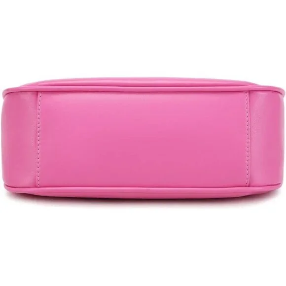 Women’s Pink A Cute Hobo Tote Handbag Mini Clutch Purse with Zipper Closure - Picture 4 of 5